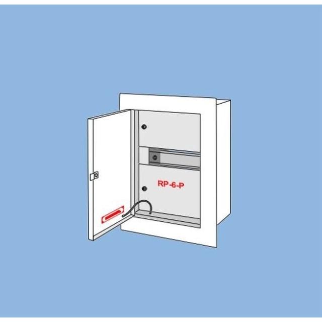 Flush-mounted switchgear RP-6P, place for 6 type s protectionIP 30