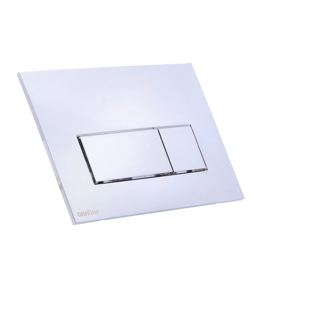 Flush plate for flush-mounted toilet frame Onnline, glossy chrome