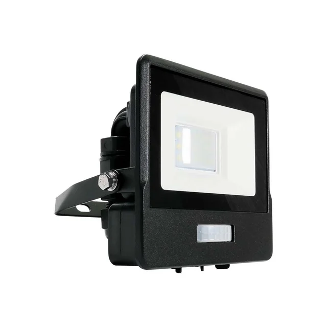 Focos LED con sensor PIR - Negro - Samsung - IP65 - 10W - 735 Lúmenes - 3000K - 5 Años - N.º de modelo: - VT-118S-B