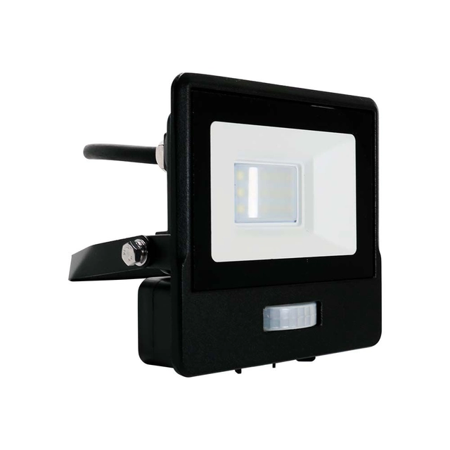 Focos LED con sensor PIR - Negro - Samsung - IP65 - 10W - 735 Lúmenes - 6500K - 5 Años - N.º de modelo: - VT-118S-1-B