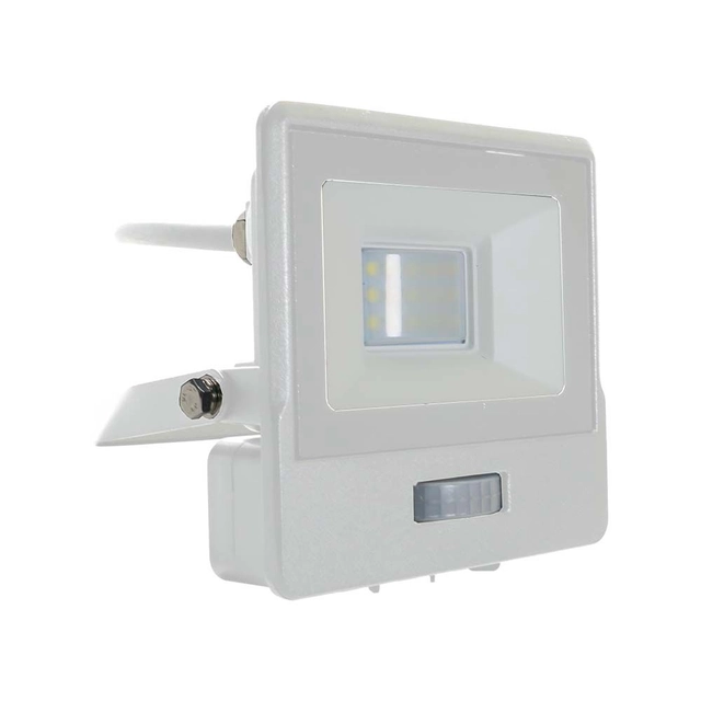 Focos LED con sensor PIR - Samsung - IP65 - Blanco - 10W - 735 Lúmenes - 3000K - 5 Años - N.º de modelo: - VT-118S-1-W