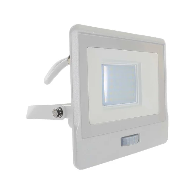 Focos LED con sensor PIR - Samsung - IP65 - Blanco - 30W - 2340 Lúmenes - 3000K - 5 Años - N.º de modelo: - VT-138S-1-W