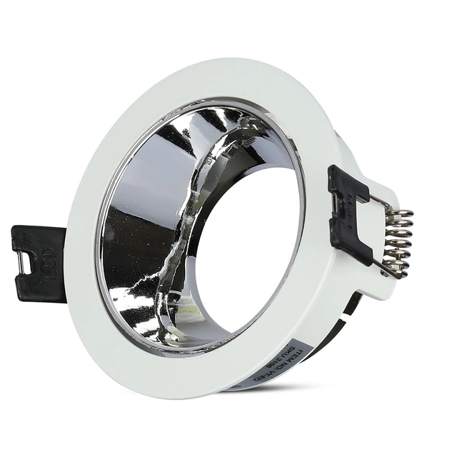 Focos LED - Empotrable - GU10 - IP20 - Blanco+Cromo - N° de modelo: - VT-872-WC