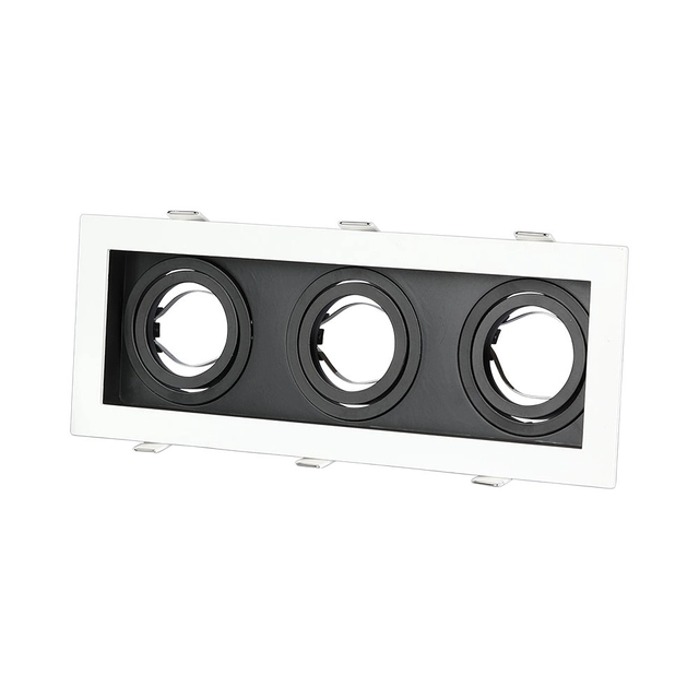 Focos LED - Empotrable - GU10 - IP20 - Blanco+Negro - N° de modelo: - VT-887