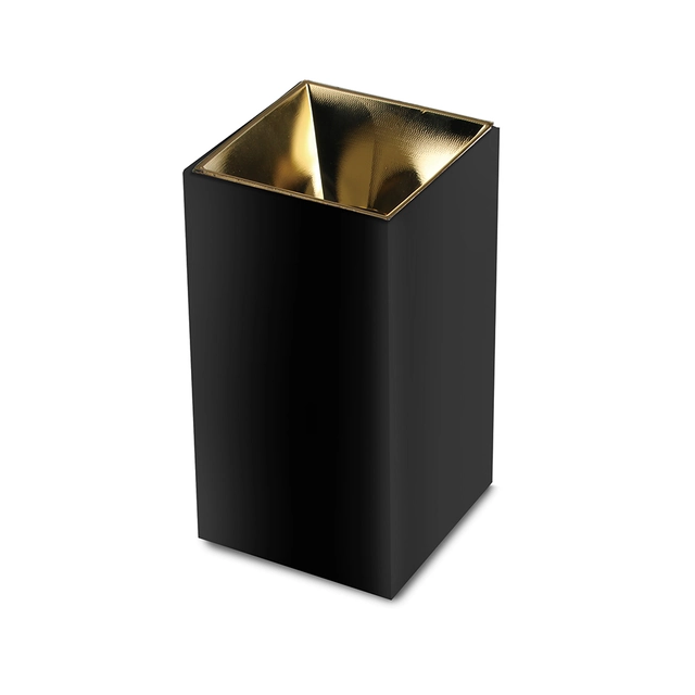 Focos LED - Luminarias de superficie - GU10 - IP20 - Negro+Oro - N.º de modelo: - VT-882SQ-BG