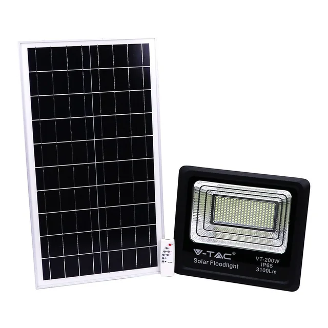 Focos solares - 40W - Negro - IP65 - 3100 Lúmenes - 6000K