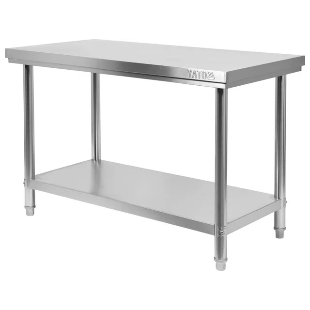 FOLDING CENTRAL TABLE WITH SHELF 1400×600×H850MM