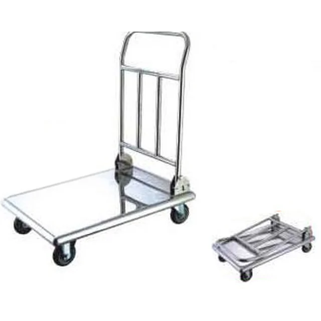 Folding stainless steel trolley