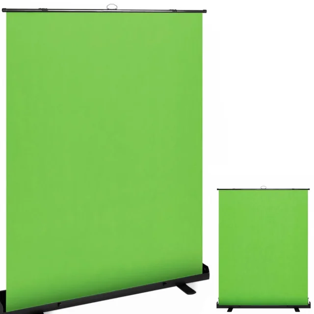 Fond photographique de sol GREEN SCREEN, extensible, portable, 166.2x199 cm