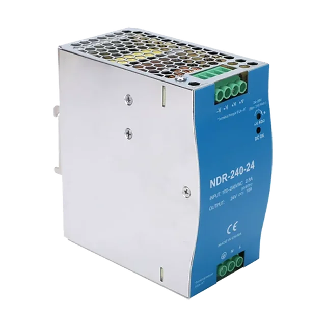 Fonte de alimentação chaveada, 24V / 10A, trilho DIN - MEAN WELL NDR-240-24