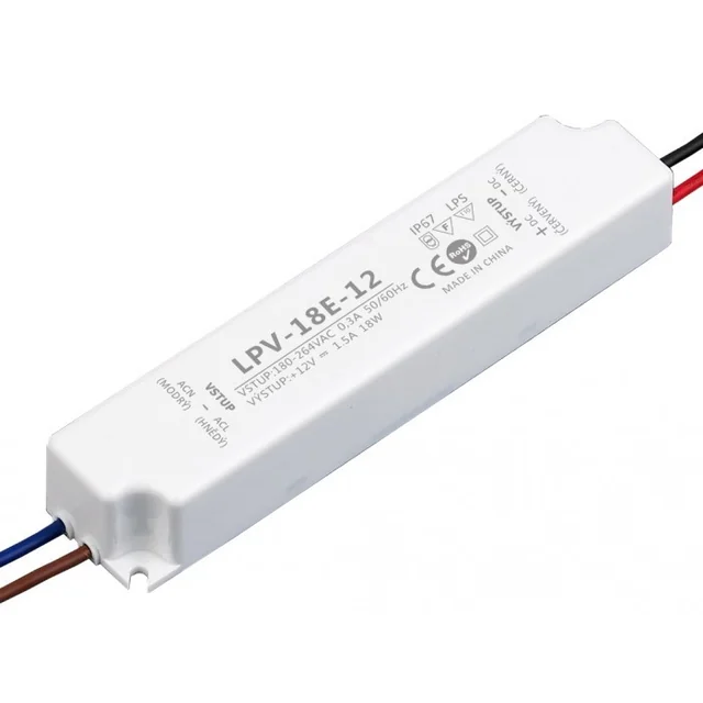 Fonte de LED T-LED 12V 18W - LPV-18E-12 Variante: fonte de LED 12V 18W - LPV-18E-12