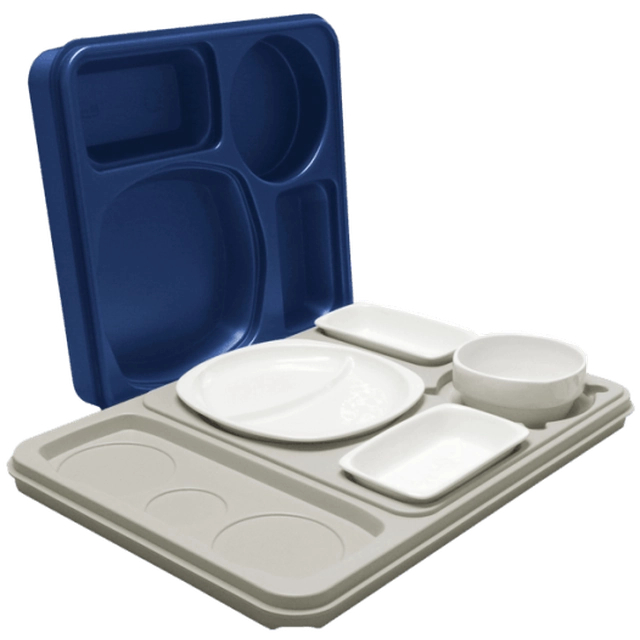 Food transport tray without accessories blu'tray italy | 370x530x100mm