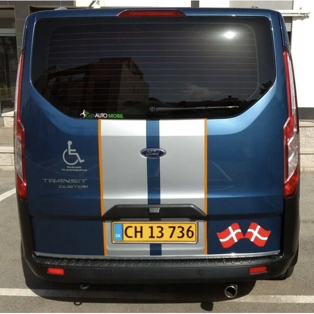 Ford Tourneo Custom CHROME Strip på bagageluckan