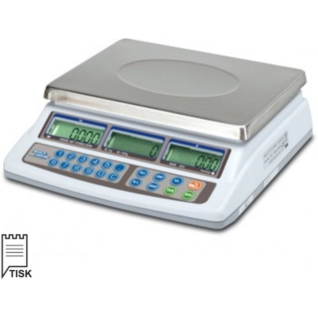 Format 1 ASB15 - Retail two-range table scale with a price calculation of 15 kg
