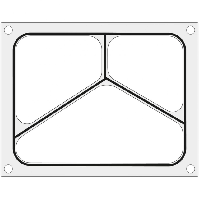 Formmatrix für die Hendi-Schweißmaschine für ein dreiteiliges Tablett 227x178 mm - Hendi 805626