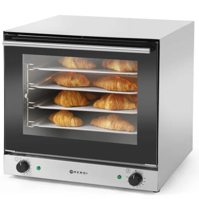 Forno de convecção elétrico H90 em chapa 4 595x595mm Hendi 227060