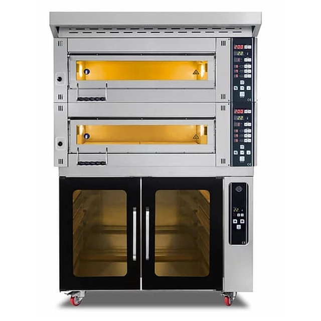 Forno de padaria modular 2-komorowy | elétrico | 18 kW | 400V | 1260x1020x1850 | MD/800/2