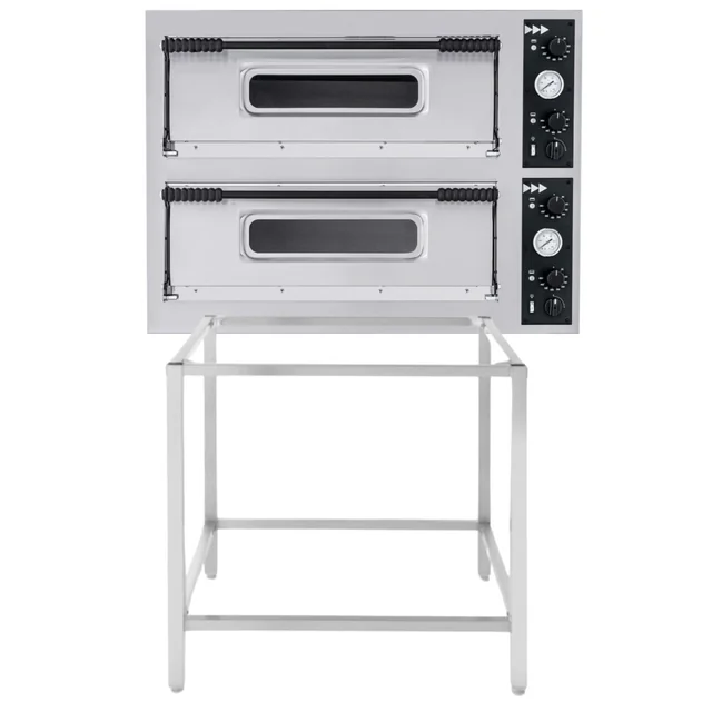 Forno de pizza grande com base 12x Ø35 2-kom 18 kW Prismafood Hendi 226995