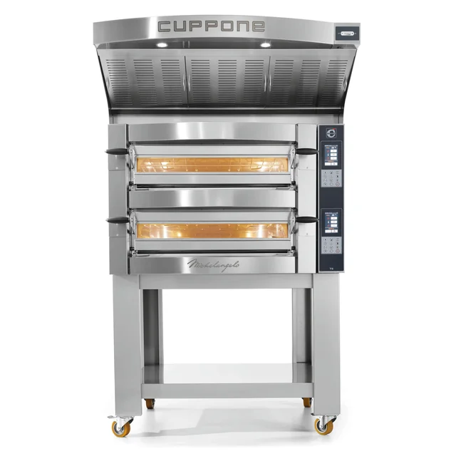 Forno elétrico de pizza Cuppone Michelangelo | duas câmaras | painel táctil | 4+4x35 | ML435/2 TS