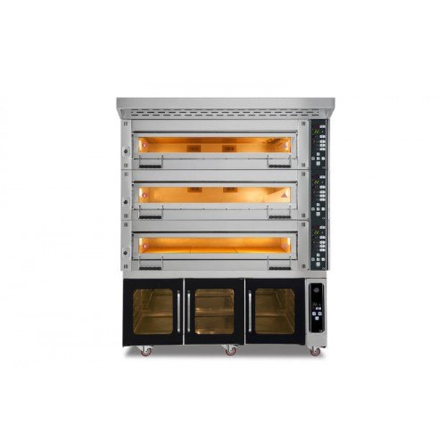 Forno modular 3-komorowy | eléctrico | 34,5 kW | 400V | 1660x1020x2050 | MT/1200/2 RQ