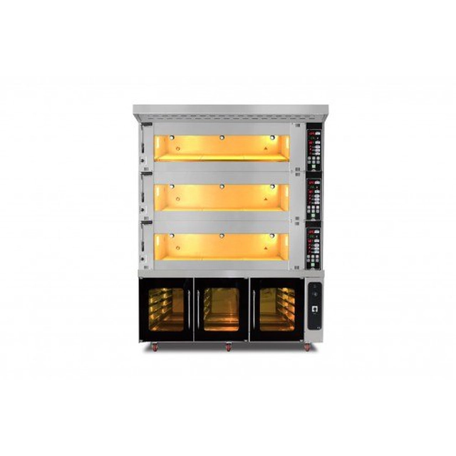 Forno modular 3-komorowy | eléctrico | 39,6 kW | 400V | 1660x1400x2170 | MT/1400/2 RQ