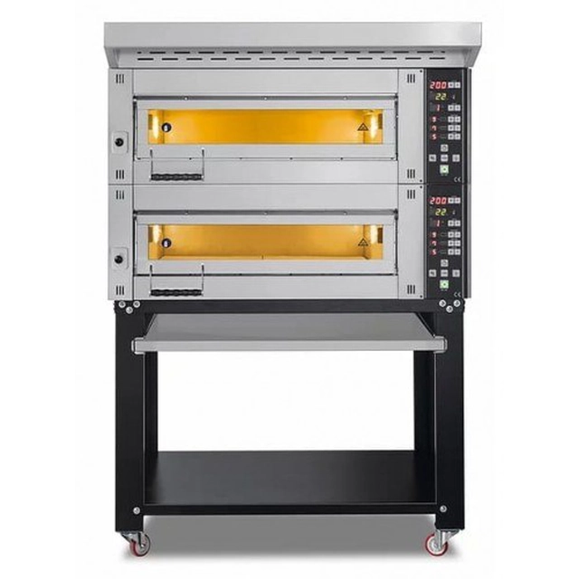 Forno modulare 2-komorowy con basamento e cappa | MD/800/1