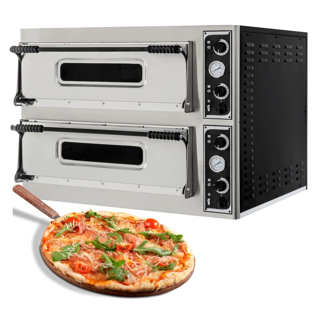 Forno Pizza Grande Professionale 8x35 Cm 2-Komorowy Prismafood Hendi 226957