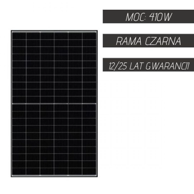 Fotoelementu panelis JA SOLAR JAM54S30-HC MONO 410W MR Melns rāmis