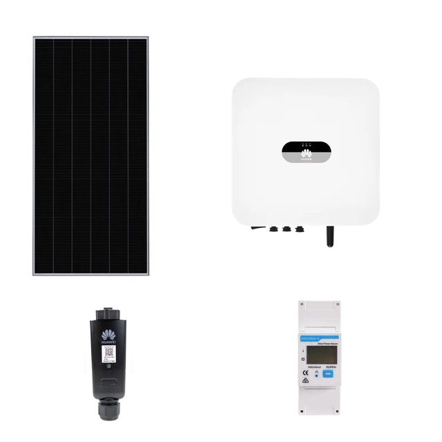 Fotoelementu sistēma 3KW vienfāzes, Sunpower paneļi 410W 8 gab., Huawei SUN2000-3KTL-L1 hibrīds vienfāzes invertors, Huawei viedais skaitītājs, Wifi sargspraudnis, PVN 5% iekļauts