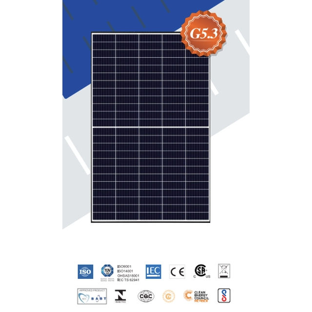 Fotovoltaický panel Risen černý rám RSM40-8-400M BF Mono FV modul
