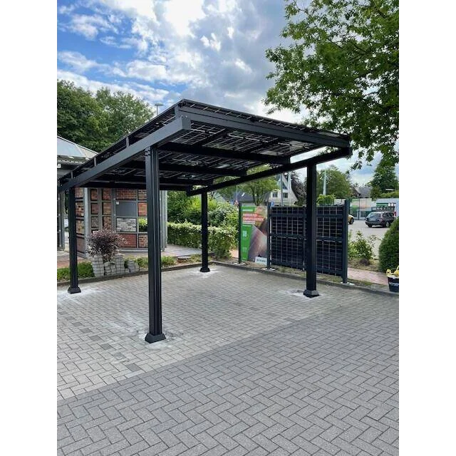 Fotovoltaïsche carport, kolom met één station