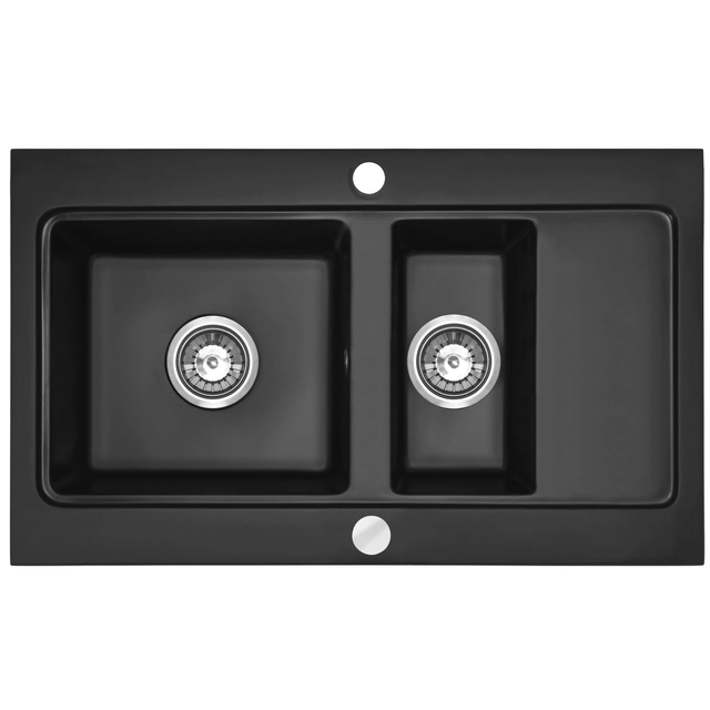 Fox black granite sink