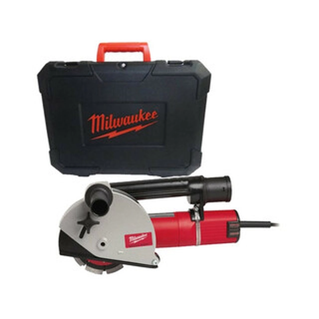 Fraiseuse électrique à rainure murale Milwaukee WCE 30 125 mm | Profondeur de coupe : 30 mm | Largeur de rainure : 26 mm | 9500 tr/min | Dans une valise