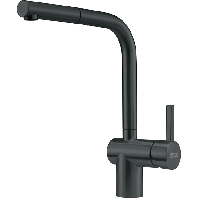 Franke Atlas Neo sink faucet, with pull-out shower, industrial black, Laminarstrahl