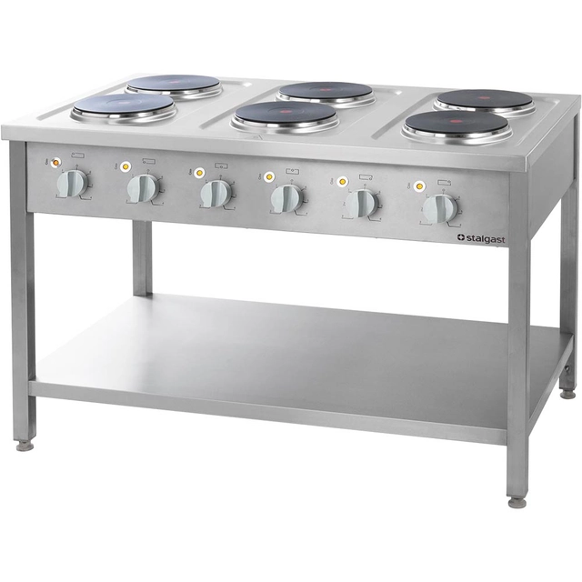 Free-standing electric cooker 6x2,5 kW