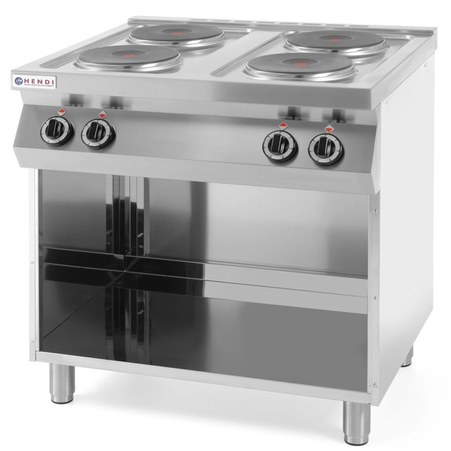 Free-standing electric cooker on a steel base 4 x 2.6kW width 80cm