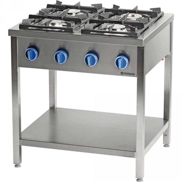 Free-standing gas cooker 900 - 4 burners with a shelf 24.5kW - G20 (GZ50) STALGAST 999541 999541