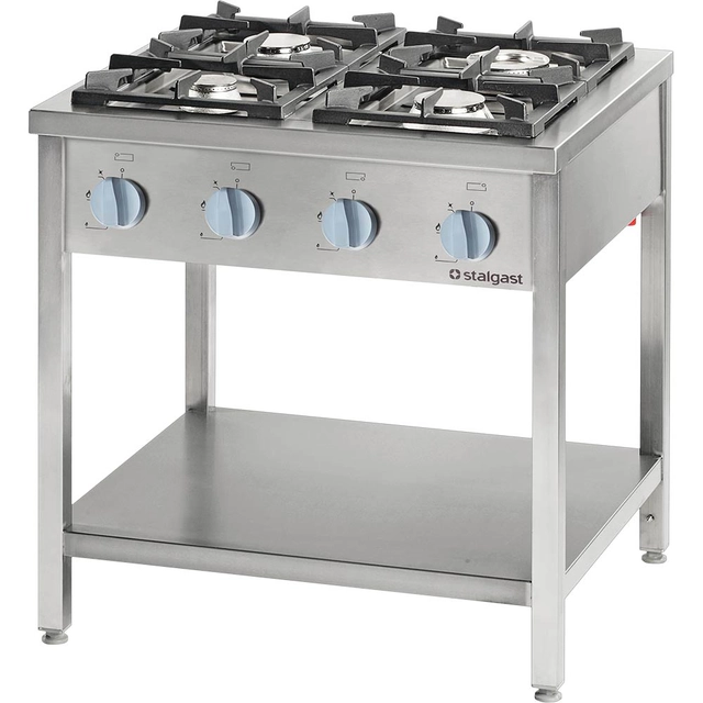 Free-standing gas stove 4 burner with shelf 22.5kW - G30 (propane-butane)