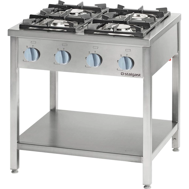 Free-standing gas stove 900 - 4 burner with shelf 24,5kW - G30 (propane-butane)