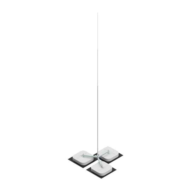 Free-standing mast on a small tripod h=4000mm (galvanized steel / aluminum) /OC/AL/