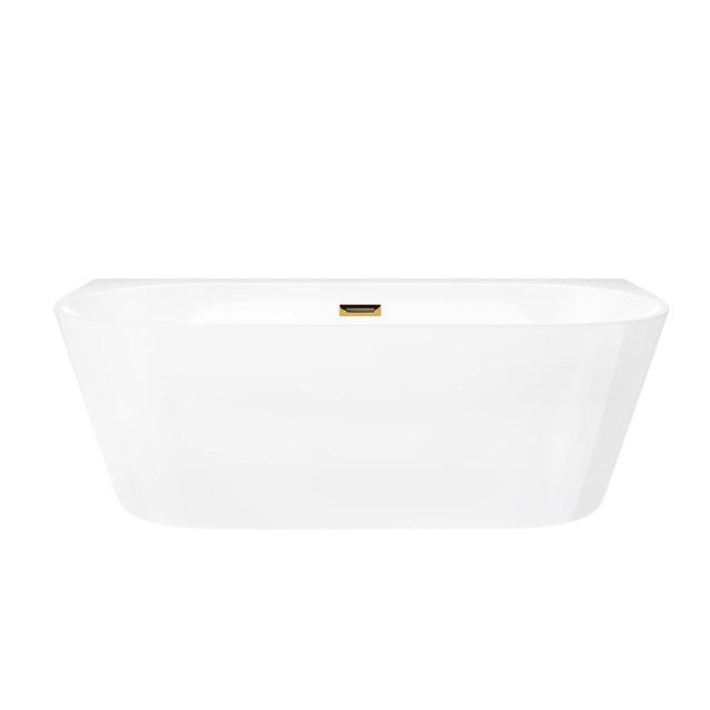 Free-standing wall-mounted bathtub Corsan E030 Mono wide edge 170 cm gold finish