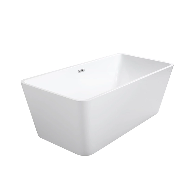 Freestanding bathtub Besco Evita 160 including siphon cover with gold overflow - ADDITIONALLY 5% DISCOUNT FOR CODE BESCO5