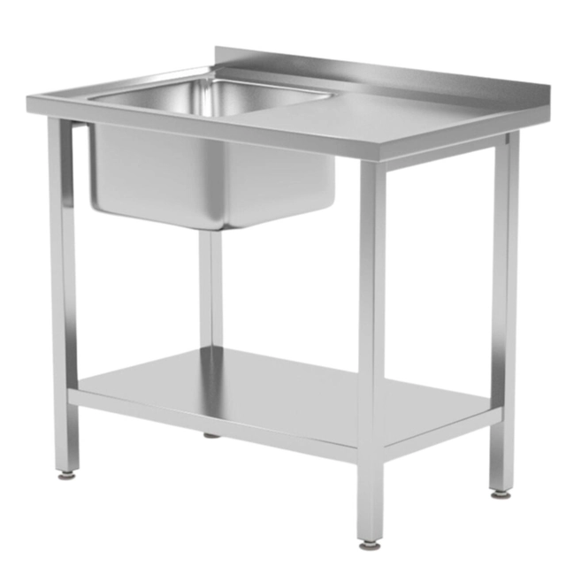 Fregadero de acero inoxidable para catering 80x60x85 Hendi 817001