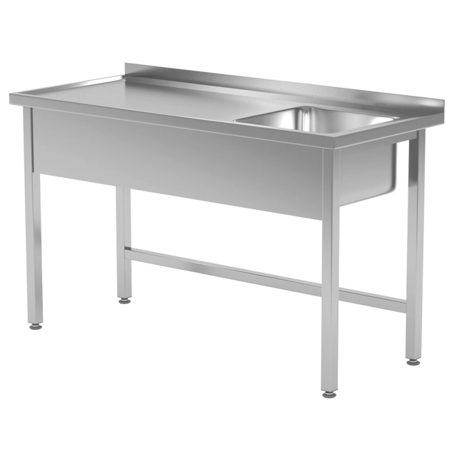 Fregadero de mesa para catering de acero inoxidable 170x60x85 Polgast 211176