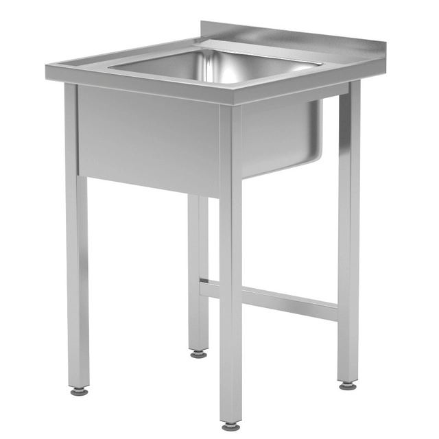 Fregadero de mesa para catering de acero inoxidable 60x70x85 Polgast 211067