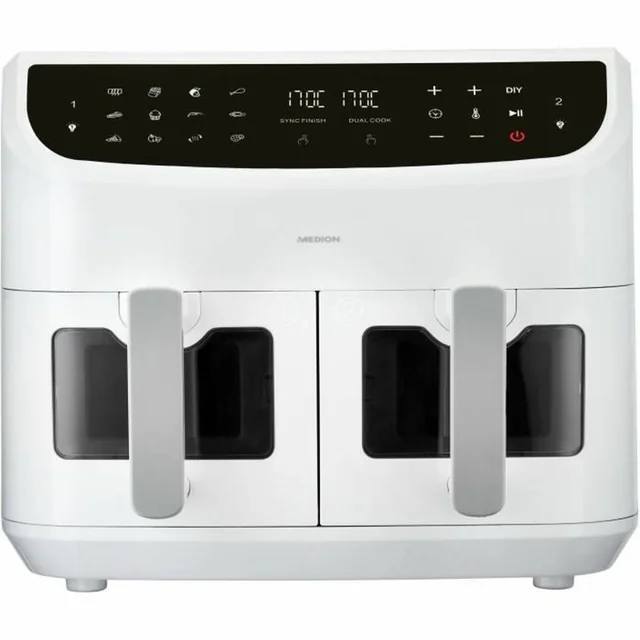 Freidora de aire caliente Medion LIFE P20 Blanco Negro 2600 W 8,7 l