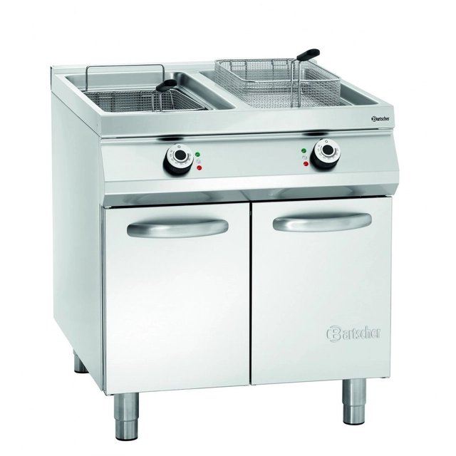 Friggitrice Elettrica 800x900 2x20l Con Vano Bartscher