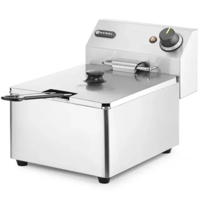 Fritadeira a gás linha cozinha 3.3kW 230V 6L - Hendi 205815