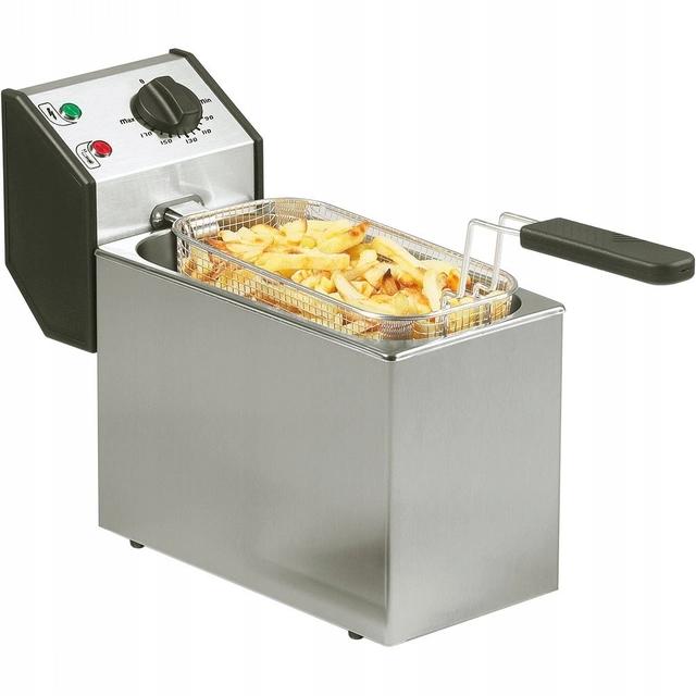 Fritadeira com grelha de rolo para batatas fritas 5l 230V Stalgast 777320