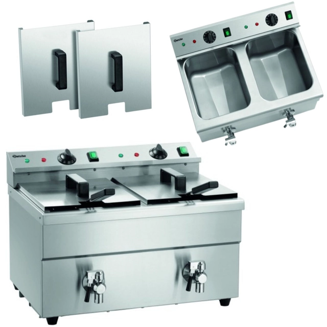 Fritadeira de indução profissional 2x8l Bartscher 165119